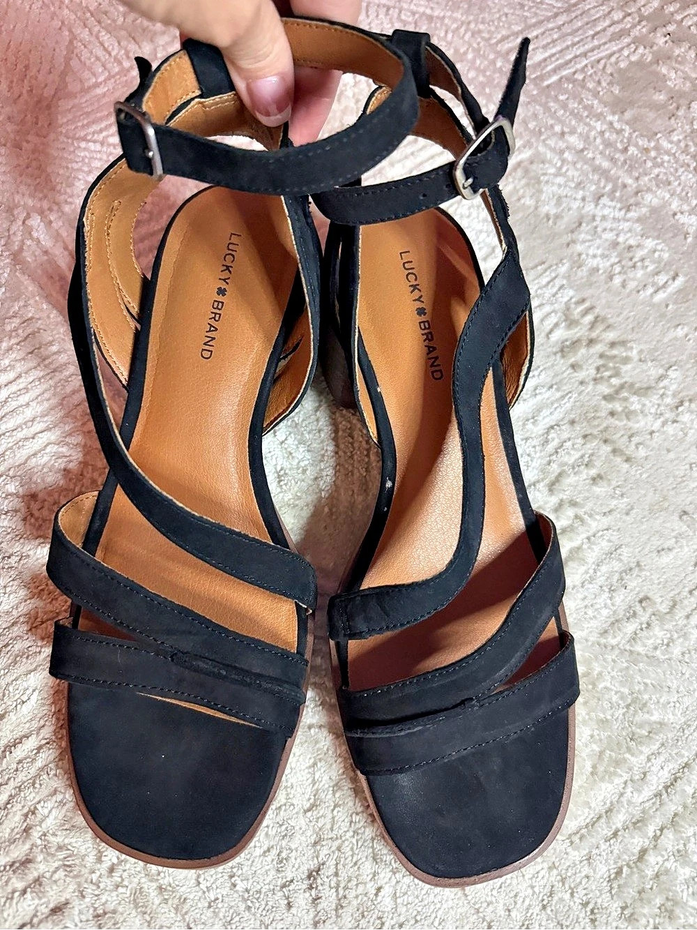 Lucky Brand Jurban Ankle Strap Sandal Black